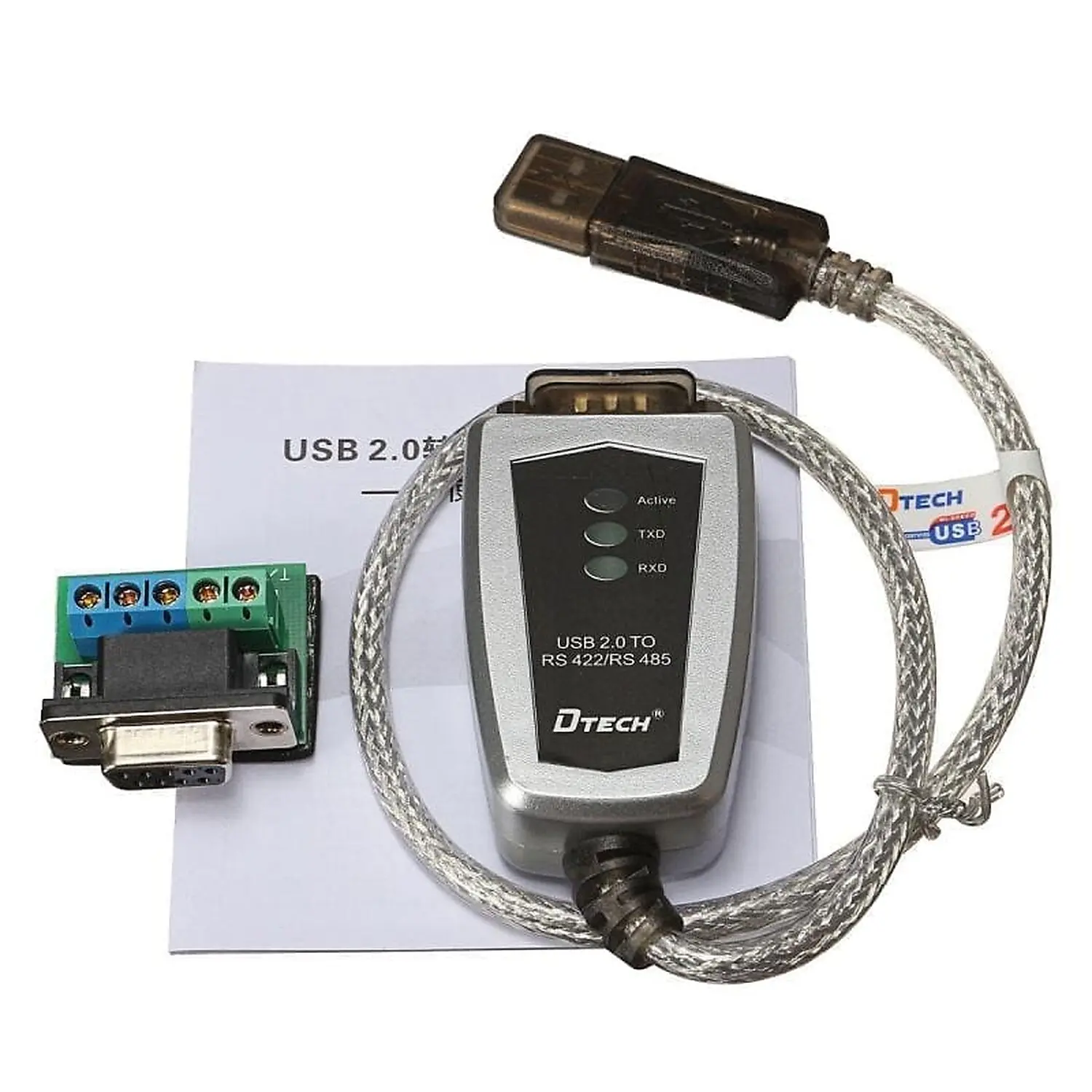 Câble convertisseur USB vers RS485 RS422 série DB9 0.5M Convertisseur USB 2.0 vers RS422/RS485 avec câble et connecteur