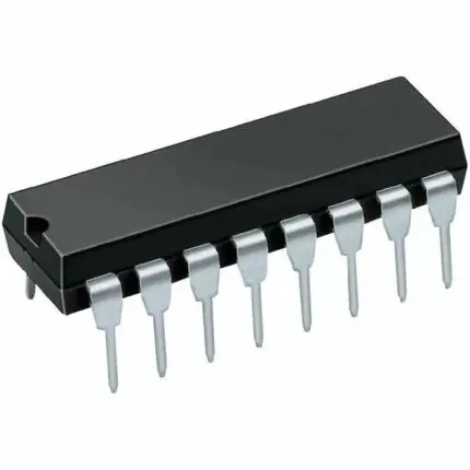 Circuit intégré noir avec 14 broches en ligne