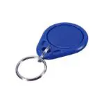 Porte-clés RFID bleu avec anneau métallique
