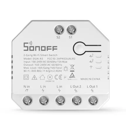 commutateur wifi sonoff - Commutateur wifi intelligent Sonoff 2CH Dual R3 2 voies - Didactico Tunisie