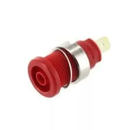 connecteur banane 3266 - Connecteur isolé Femelle de fiche banane 4 mm Rouge 3266 - Didactico Tunisie