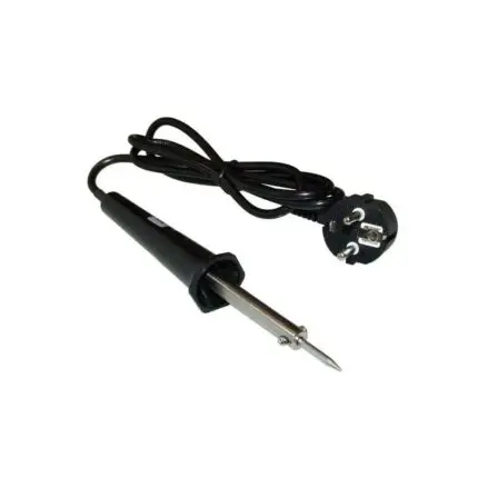 Fer à souder électrique avec prise européenne et câble noir