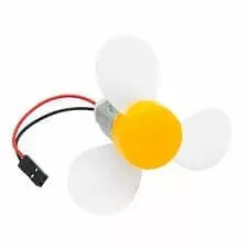 hélice jaune 3 - Hélice jaune à trois feuilles pour moteur 3V - Didactico Tunisie