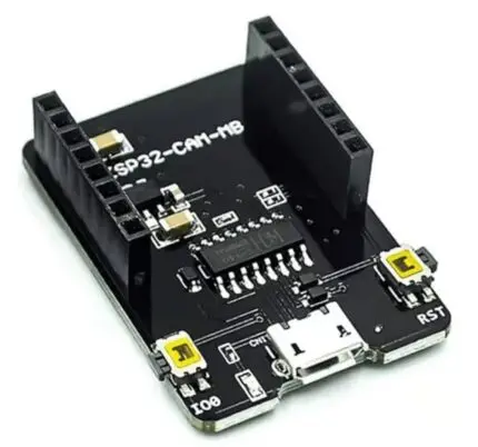Carte ESP32-CAM-MB avec connecteur micro USB et broches GPIO