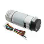Moteur électrique cylindrique avec câbles colorés