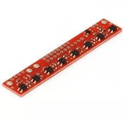 Module capteur de ligne rouge avec 8 capteurs infrarouges