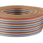 Câble ruban multicolore enroulé de 40 fils