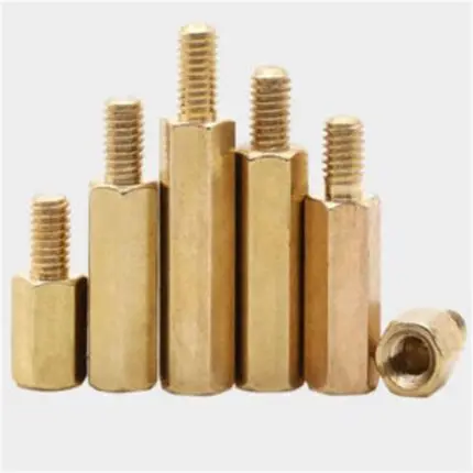 entretoise métal laiton - Entretoise en Métal laiton M3*12+6mm - Didactico Tunisie