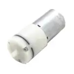 Mini pompe à air cylindrique avec boîtier blanc et métallique