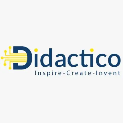 Logo de Didactico avec slogan Inspire-Create-Invent