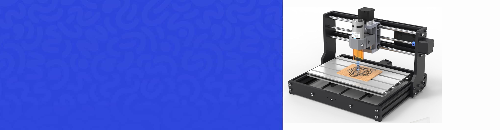 Machine CNC compacte gravant un motif sur une planche