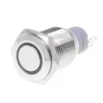 bouton poussoir étanche - Bouton poussoir métallique étanche momentané 16 mm 12-24 V avec voyant LED vert - Didactico Tunisie
