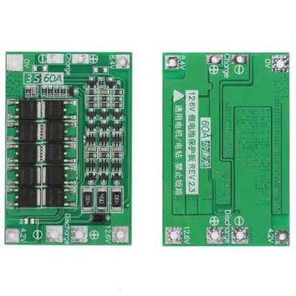 Carte protection BMS 3S 60A avec équilibrage pour batterie lithium 18650 11.1V 12.6V