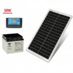 Panneau Solaire 50W - Kit Complet avec Batterie et Contrôleur