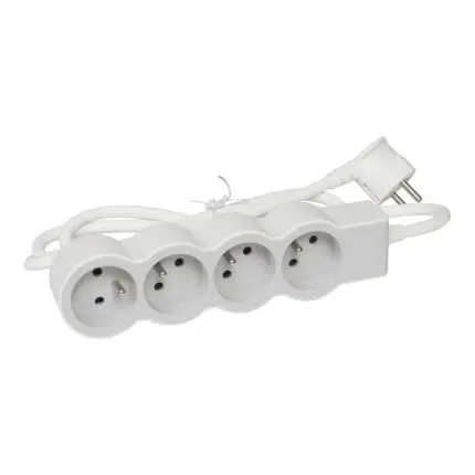 bloc multiprise 4x2p t - Bloc multiprise 4x2P+T 16A 3680W Legrand avec cordon 3M BLANC 049490 - Didactico Tunisie