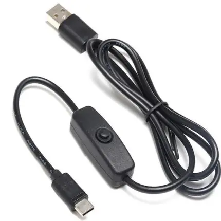 câble usb type - Cable USB vers Type C 5V 3A avec interrupteur ON/OFF pour Raspberry Pi4 – 1M - Didactico Tunisie