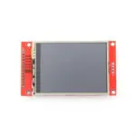 Écran LCD/TFT 2.4 pouces, 240x320 pixels, sans tactile, fond noir, bordure fine, connecteurs pour projets Arduino.