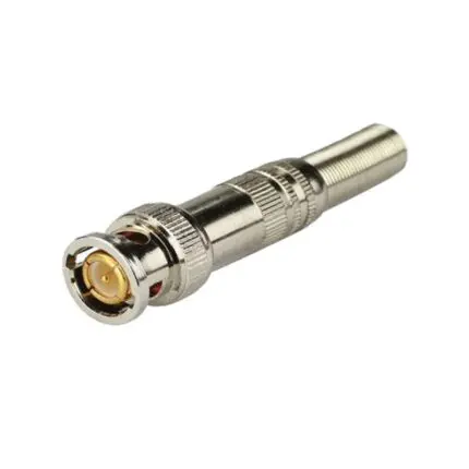 Connecteur BNC mâle argenté avec bornier à vis vert pour câble coaxial et caméra de surveillance