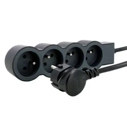 Bloc multiprise 4x2P+T 16A 3680W Legrand avec cordon 3M NOIR 049491