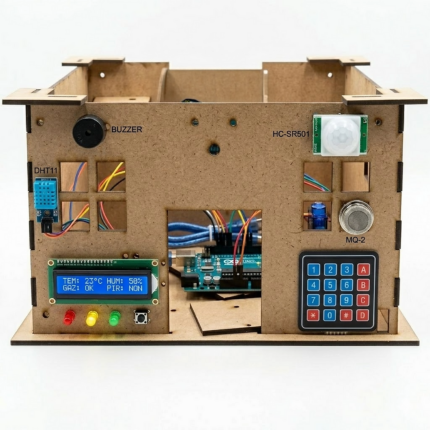 Kit de démarrage Arduino avec capteurs IoT et modules pour projets de maison intelligente et domotique avancée.