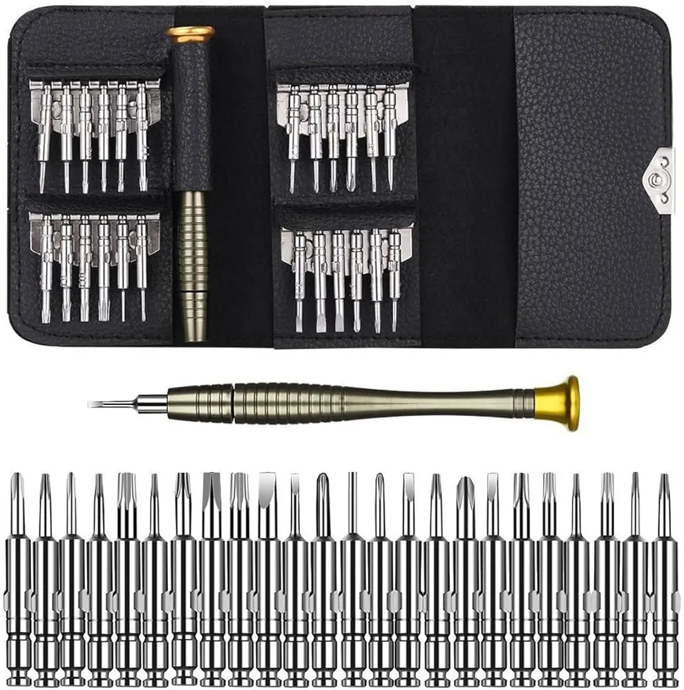 81k473ZY3IL._AC_UF1000,1000_QL80_ kit tournevis précision - Kit Tournevis de Précision 25 en 1 Avec Pochette en Cuir Pour Réparation - Didactico Tunisie