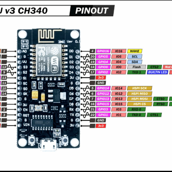 Second image of Carte de developpement ESP8266 CH340 NodeMcu Lua Wifi