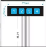 Clavier 4 touches SCM pour Arduino DIDACTICO TUNISIE