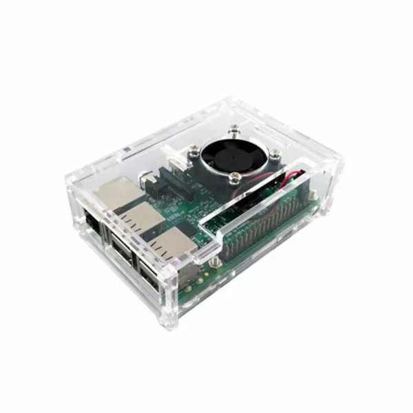 Boitier Transparent Pour Raspberry Pi 3 Avec Emplacement Ventilateur Jpg