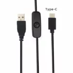 Cable USB vers Type C 5V 3A avec interrupteur ON/OFF Pi4 DIDACTICO TUNISIE