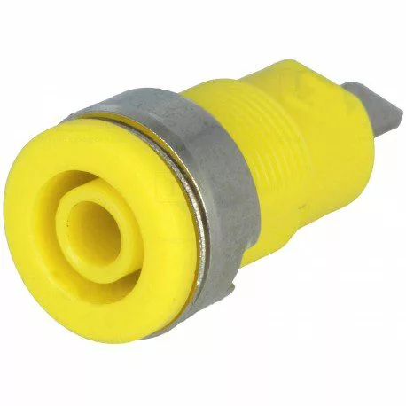 Connecteur isolé Femelle de fiche banane 4 mm jaune 3266 DIDACTICO TUNISIE