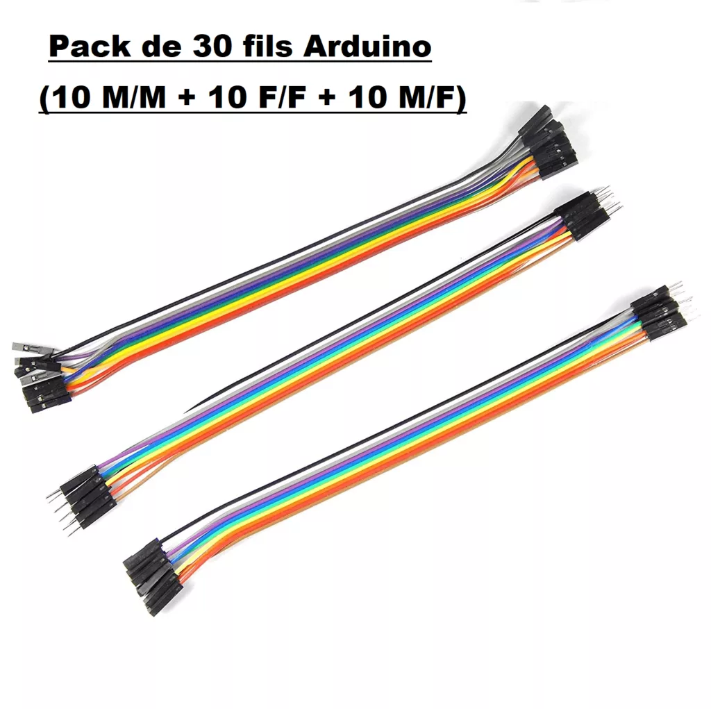 Pack de 30 fils 20cm Arduino DIDACTICO TUNISIE