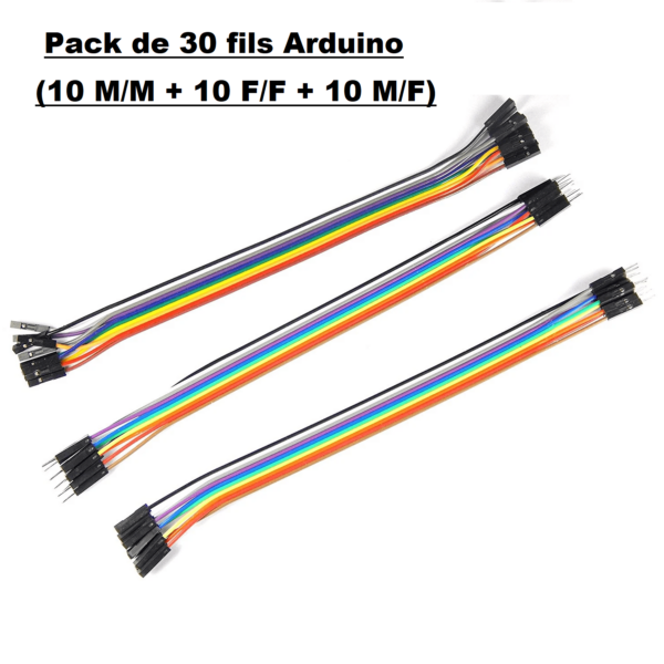 Pack de 30 fils 20cm Arduino DIDACTICO TUNISIE