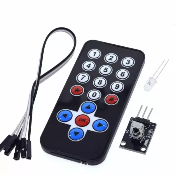 Kit Télécommande Infrarouge HX1838 noir avec batterie Pour Arduino DIDACTICO TUNISIE