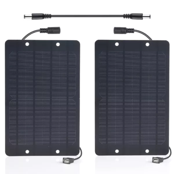 Pack chargeur de 2 Panneaux solaire 6W 5V pour camping DIDACTICO TUNISIE