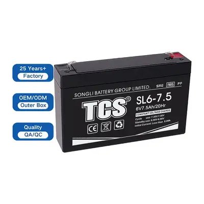 Batterie rechargeable ACID 6V 7AH TCS 151x35x94mm DIDACTICO TUNISIE