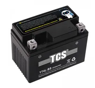 Batterie TCS 12V 20AH pour motos, maintenance gratuite et connecteurs faciles.