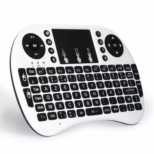 Clavier sans fil 2,4Ghz pour Raspberry blanc