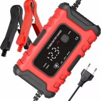Chargeur de batterie intelligent 12V 6A avec écran LCD pour batteries plomb-acide gel AGM de voiture
