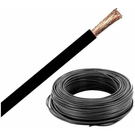 Fil electrique souple 1mm² Noir L=1M