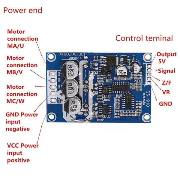 Second image of Contrôleur de moteur Brushless PWM DC 12-36V 15A 500W