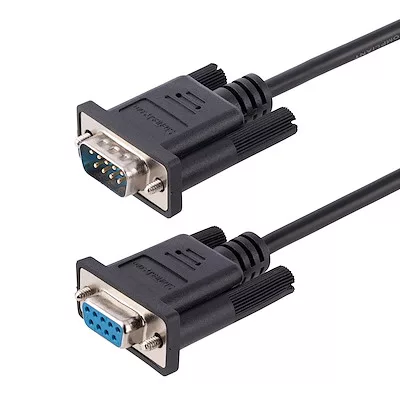 Cable serie RS232 Male / Femelle 1.5m Noir