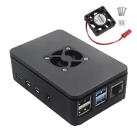 Boitier ABS noir pour raspberry Pi4 avec Logo Raspberry DIDACTICO TUNISIE