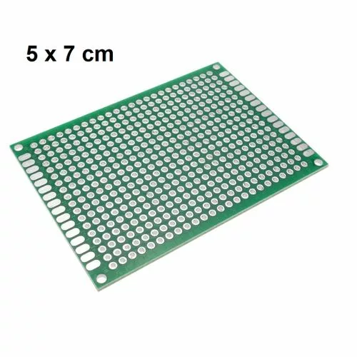 PLAQUE PERFORÉE 5X7 cm Verte Double Face