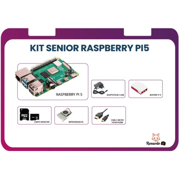 Second image of Kit senior Raspberry PI5 4Go - 6 articles