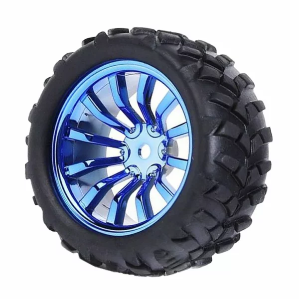 Second image of Roue Bleu 130 mm pour robot
