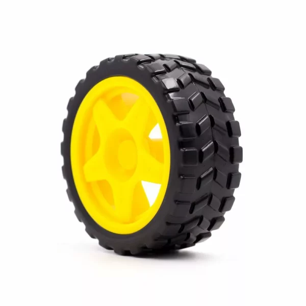 Second image of Roue jaune 65mm pour robot