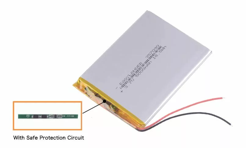 Second image of Batterie Lipo 3.7V 5000mAh avec carte BMS