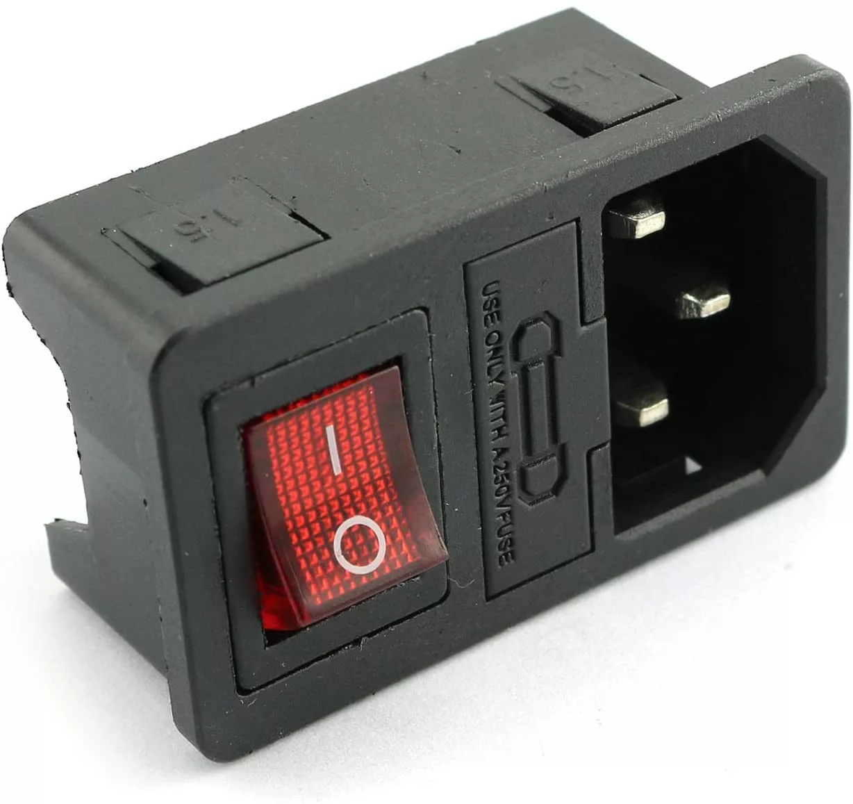 Bloc Alimentation 10A 250V + Port Fusible + Interrupteur