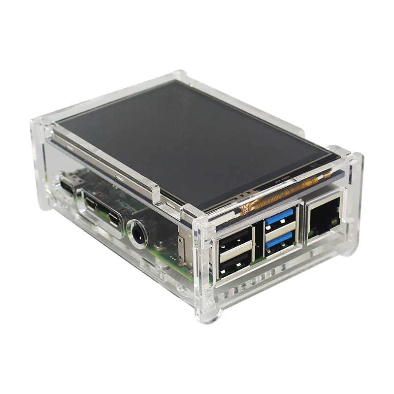 Boîtier en acrylique adapté pour Raspberry Pi4 avec ecran LCD 3