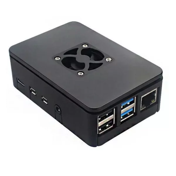 Boîtier Raspberry Pi 4 en ABS noir